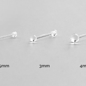 2x PTFE Flexible Barbell Retainers - Clear Ball Ends, 16G/14G, 1/2" To 2" Lengths For Industrial Piercings