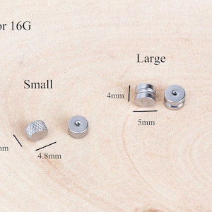 Surgical steel Earring Backings