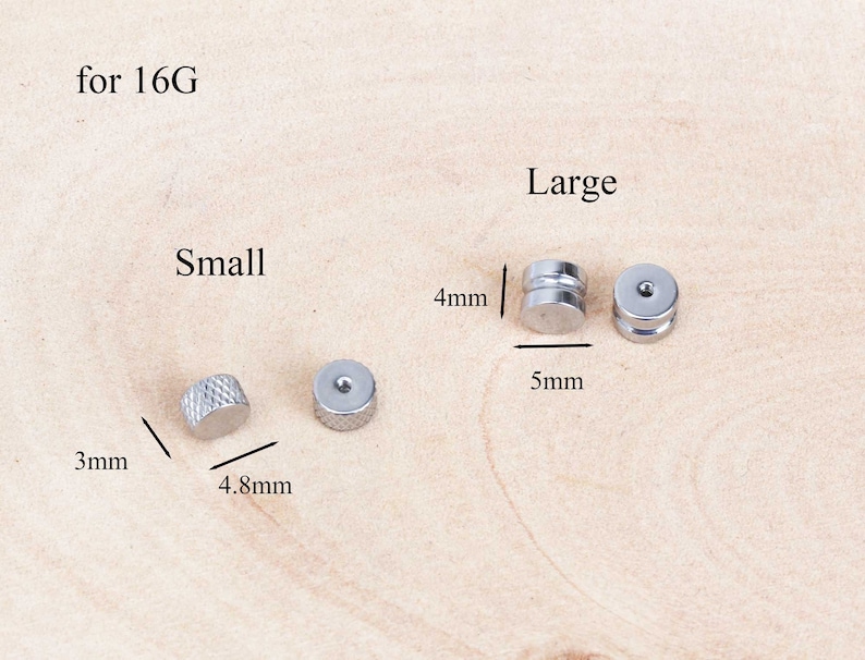 Surgical steel Earring Backings
