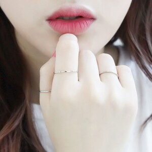 Silver 1.4mm Thin statement ring