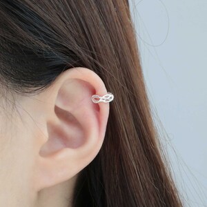 Silver ear cuffs earring no piercing 925 sterling silver ear cuff earrings conch cuff silver cartilage cuff non pierced wrap cuff earring