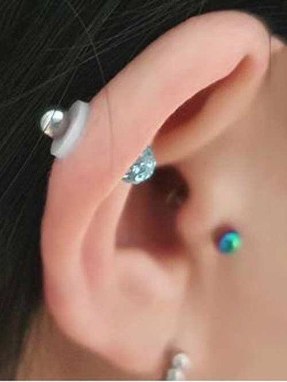 YO-HAPPY 10 pièces Piercing Healing Disques en Silicone pour Le Dos des Boucles d'oreilles Disques Transparents pour Fixer Les Boucles d'oreilles
