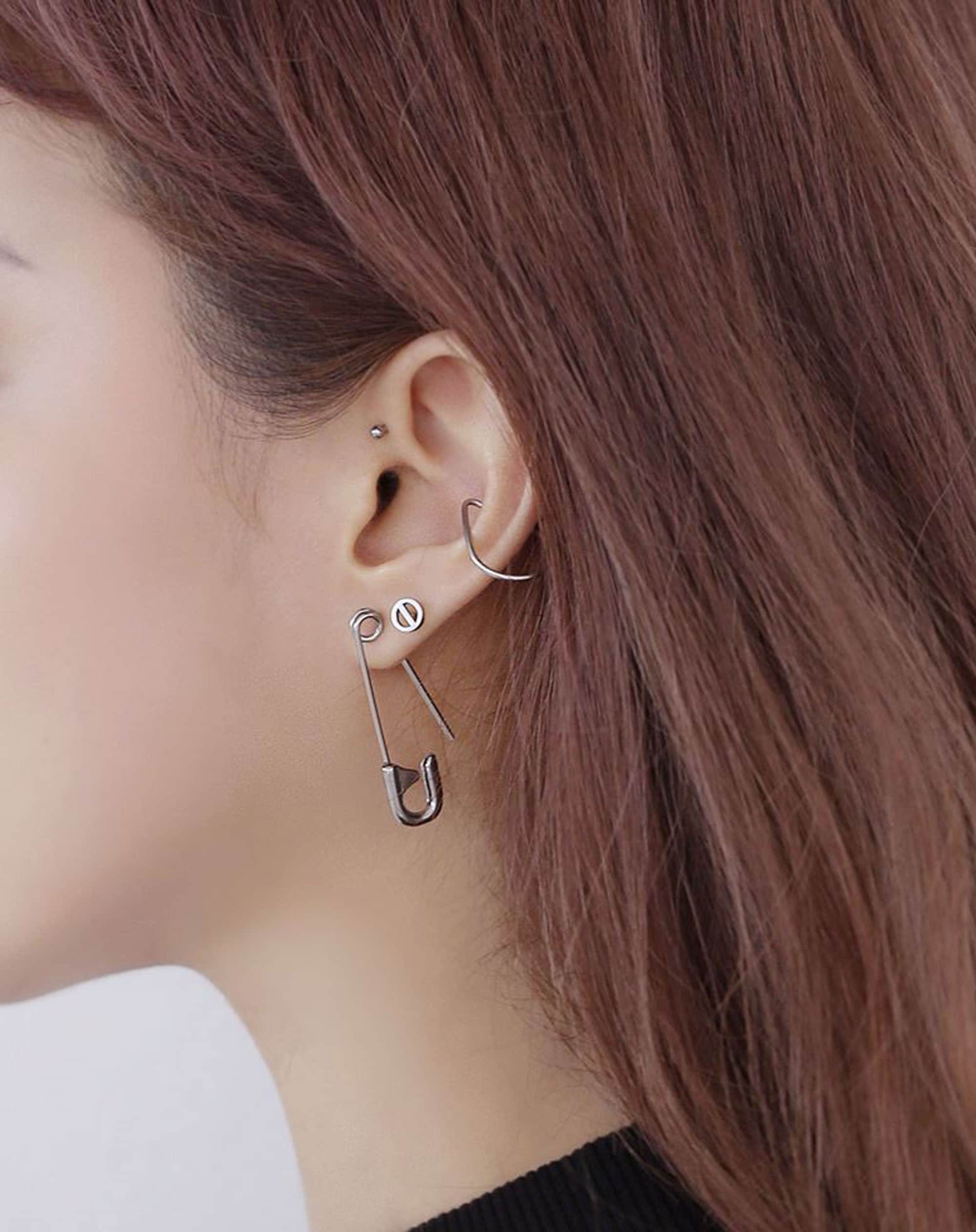 Surgical steel safety pin cheap earrings