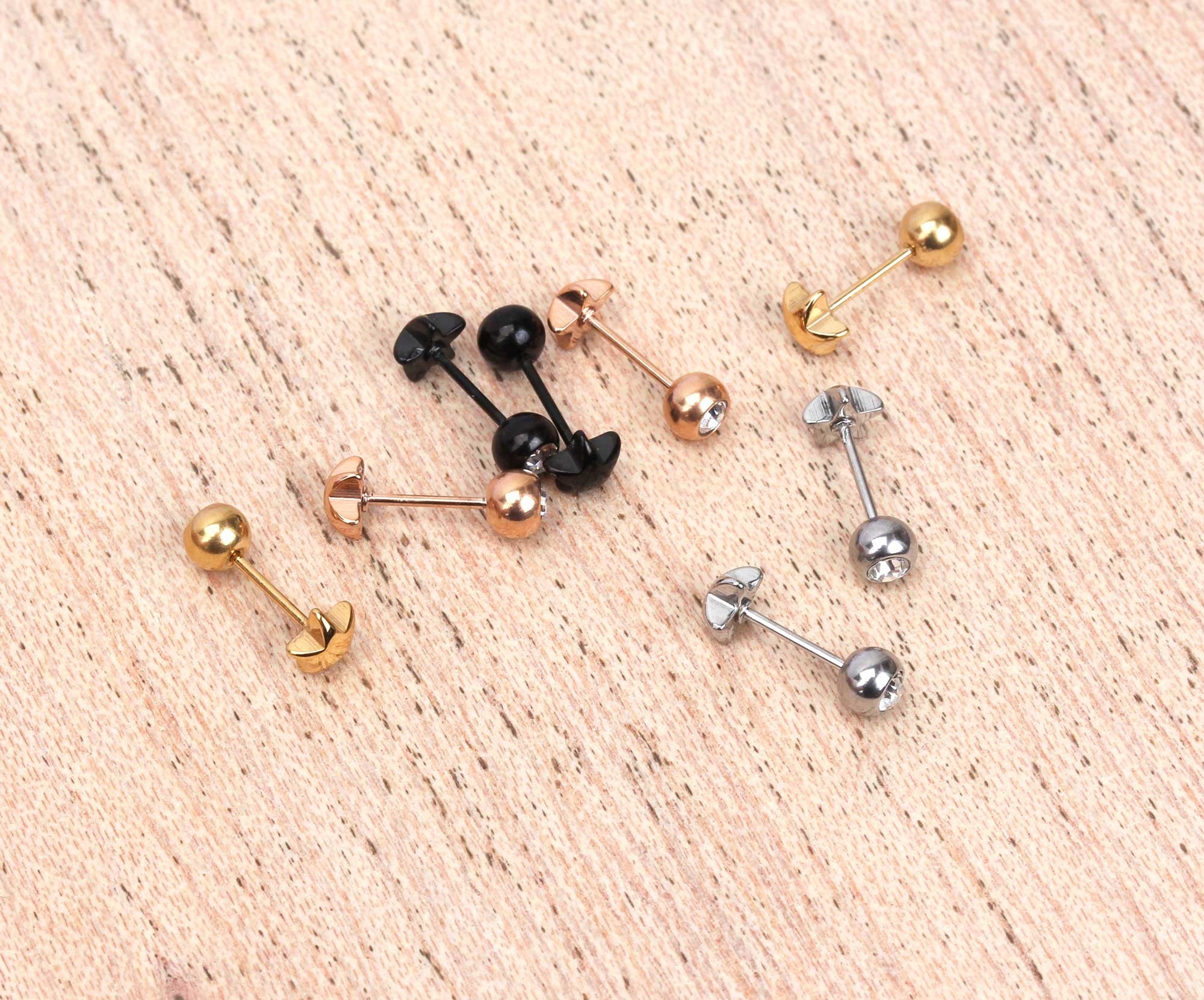 2-Pairs Screw Earring Backs,14K Gold Plated Sterling Silver Screw on  Earring Backs Replacements for Diamond Earring Studs, Hypoallergenic Secure  ScrewBacks for Threaded Post .032 