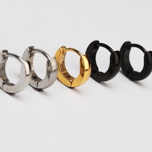 Minimalist huggie hoop earrings tiny round huggie earrings cartilage  helix earrings gold huggie hoop earrings bts hoop rings