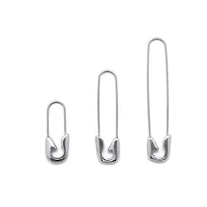 Single safety pin earring surgical steel basic safety pin earring hypoallergenic  safety pin earrings  small saftey pin earring