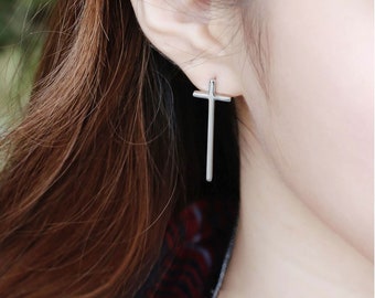 Kruis oorknopjes sierlijke kruis oorstekers kruis oorbellen christelijke sieraden Jezus oorbellen cadeau voor haar, kruis oorbellen, een paar