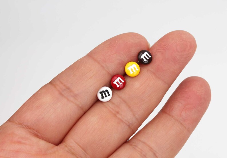 M&M Stud Earring 16G Single Earpiercing Candy Cartilage Helix Etsy