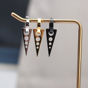 Dreieck Ohrringe geometrische Ohrringe gold Huggie Ohrringe Huggie Creolen gold Creolen Ohrring für Männer jungkuk Piercing