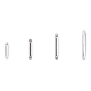 16g (1.2mm) surgical steel bar replacement bars  ball & backing 4 pcs basic steel replacement barbell 4mm 6mm 8mm 10mm