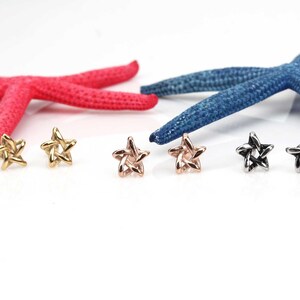 Minimalist earrings 20G star cartilage screw back ball earring surgical steel studs earring star studs safety backs gold star earrings