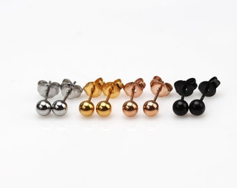 4mm Kugel kleine Ohrstecker kleine Kugeln gold Rosegold Kugel Ohrringe kleine Kugel Ohrringe kleine Ohrringe f aus Silber 925