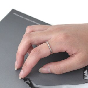 Silver 1.4mm Thin statement ring