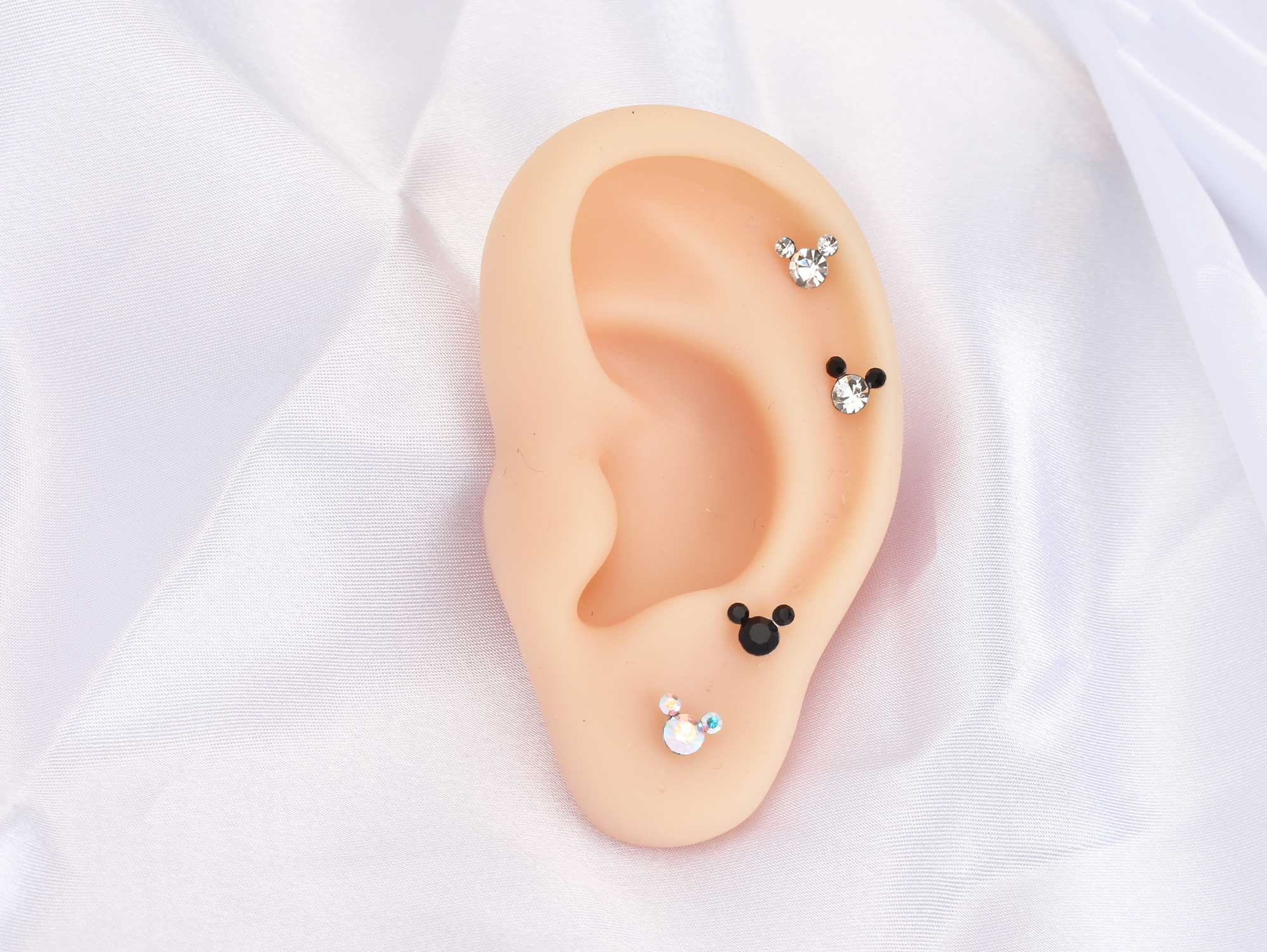 SS Teenie Mouse Screw Back Earrings – Olly-Olly
