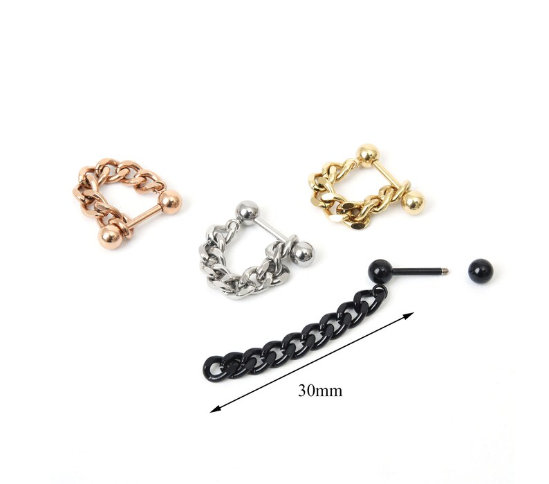 Chain Earring Dangle Earring Front to Back Earring Minimalist Etsy