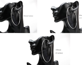 4 inch giant hoop earrings 3" 3.5" 4"large hoop earrings extra large hoop earrings big hoop earring huge hoop earrings big earrings