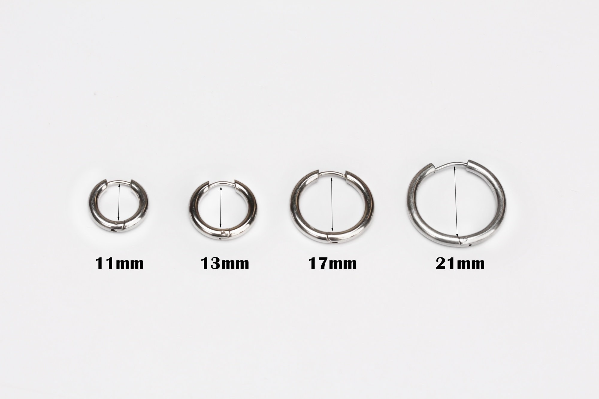 Bts Earrings Silver Ring Hoop Earrings 3mm Bold Silver Hoop