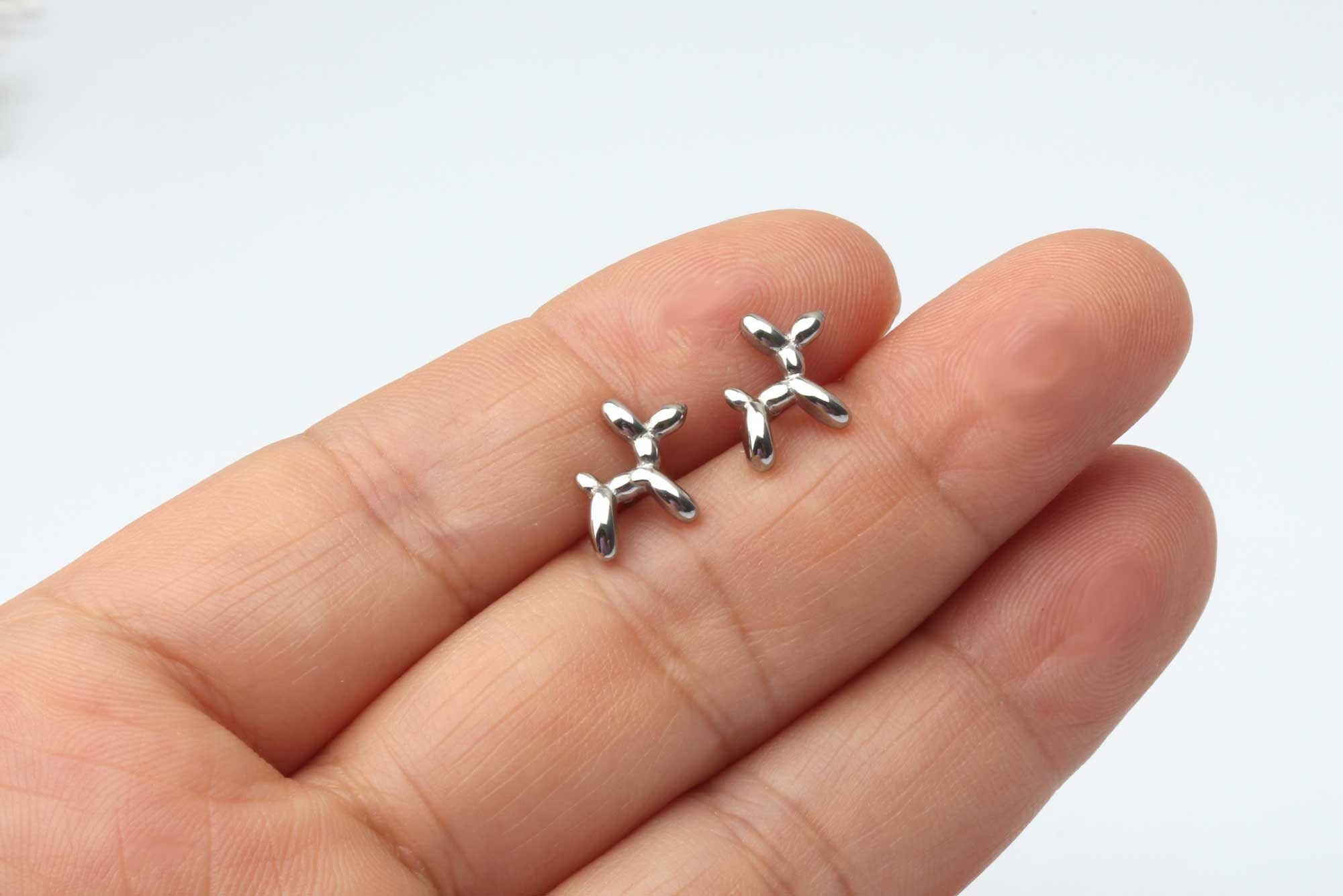 Klem -oorbellen -hond -zilverkleur- geen gaatje- Charme Bijoux