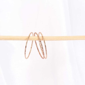 Anillo de oro rosa para mujer anillo de apilamiento de brillo de oro rosa anillo apilable anillos texturizados anillos finos delicados anillo de pulgar, anillo minimalista, regalo