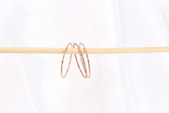Rose gold ring for women rose gold sparkle stacking ring stackable ring  textured rings dainty thin rings  thumb ring,minimalist ring,gift