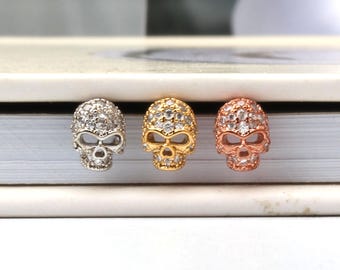 Tiny skull cartilage earring 16g skull bone cartilage helix auricle lobe piercing 1 piece