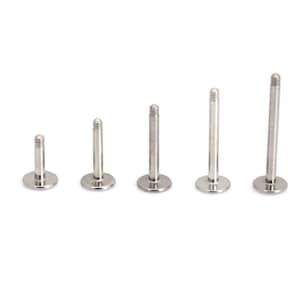 16g (1,2 mm) kolczyki z gwintem zewnętrznym, 4 szt., ze stali chirurgicznej 316l, 4 mm, 5 mm, 6 mm, 8 mm, 10 mm, 12 mm, hipoalergiczne