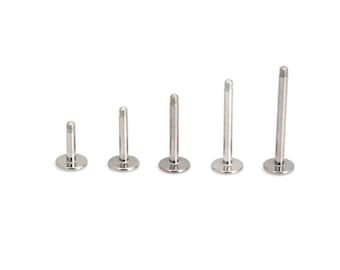 16g (1.2mm) labrets stud externally threaded lablets 4 pcs 316l surgical steel labrets 4mm 5mm 6mm 8mm 10mm 12mm hypoallergen