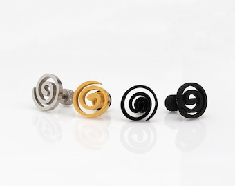 Cirkelvormige spiraaloorbel 16g swirl stud earring spiral stud earring gouden swirl earring Keltische spiraal studs oorbel statement oorbel