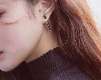 Screw stud earring   16g drill bit earring   drill earring   screw nail piercing   swirl earring   punk earring | screw earring | nail stud