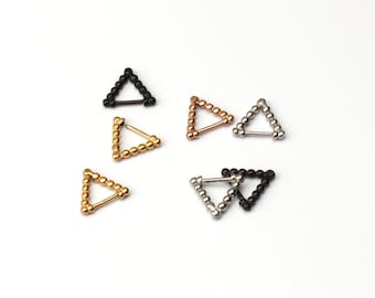 Triangle huggie hoop earrings Donut huggie earrings for men women cartilage huggie hoop earrings gold huggie hoop earrings