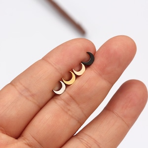 Crescent earring   16g minimalist earring   moon earring   crescent moon tragus earring    gold moon earring   half moon earring