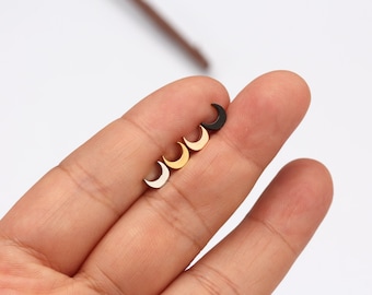 Crescent earring   16g minimalist earring   moon earring   crescent moon tragus earring    gold moon earring   half moon earring