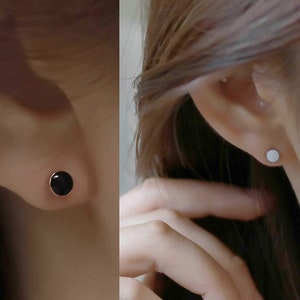 Minimalist earrings tiny dot stud earrings dainty earrings simple earrings hypoallergenic screw back ball earrings small earrings