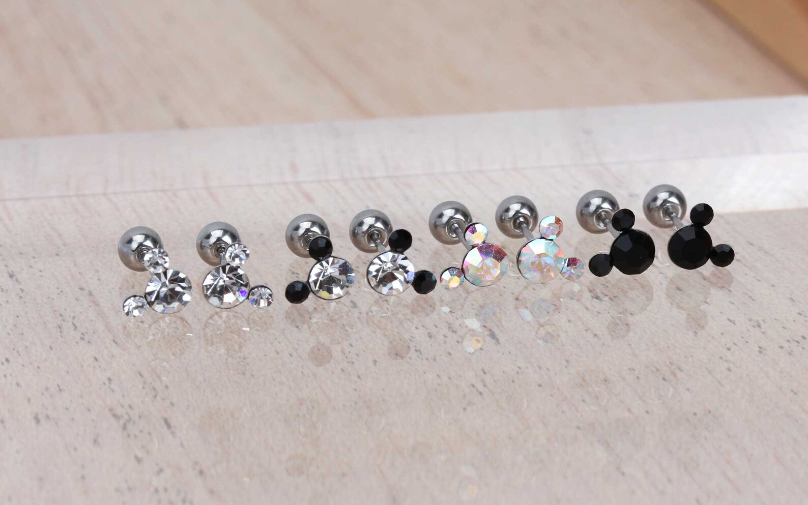 Mickey mouse screw back earrings Clearance