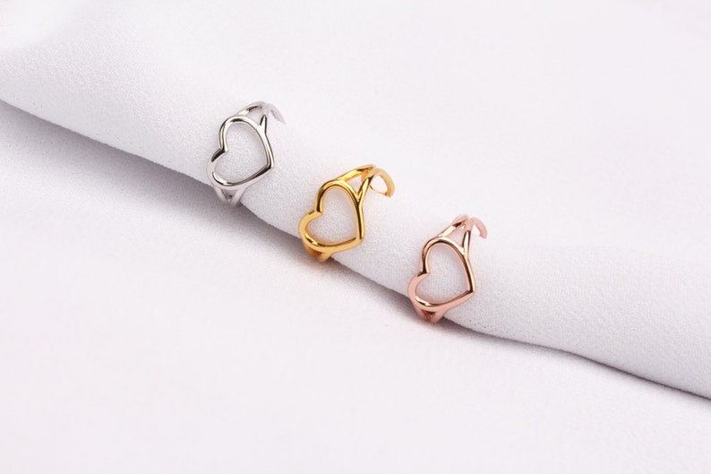 Ear Cuff No Piercing Heart Ear Cuff Gold No Piercing Earring Etsy