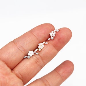 16g Blume Blatt Ohrring gebogenes Blatt Ohrstecker Knorpel Ohrringe Schneckenhaus Ohrringe Helix Blatt Ohrring gebogenes Blatt Piercing Helix Ohrring