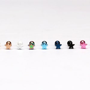 Tiny star stud earring 16g minimal star helix  earring  mini 4mm star cartilage earring  gold mini star stud minimalist star earring 1 piece