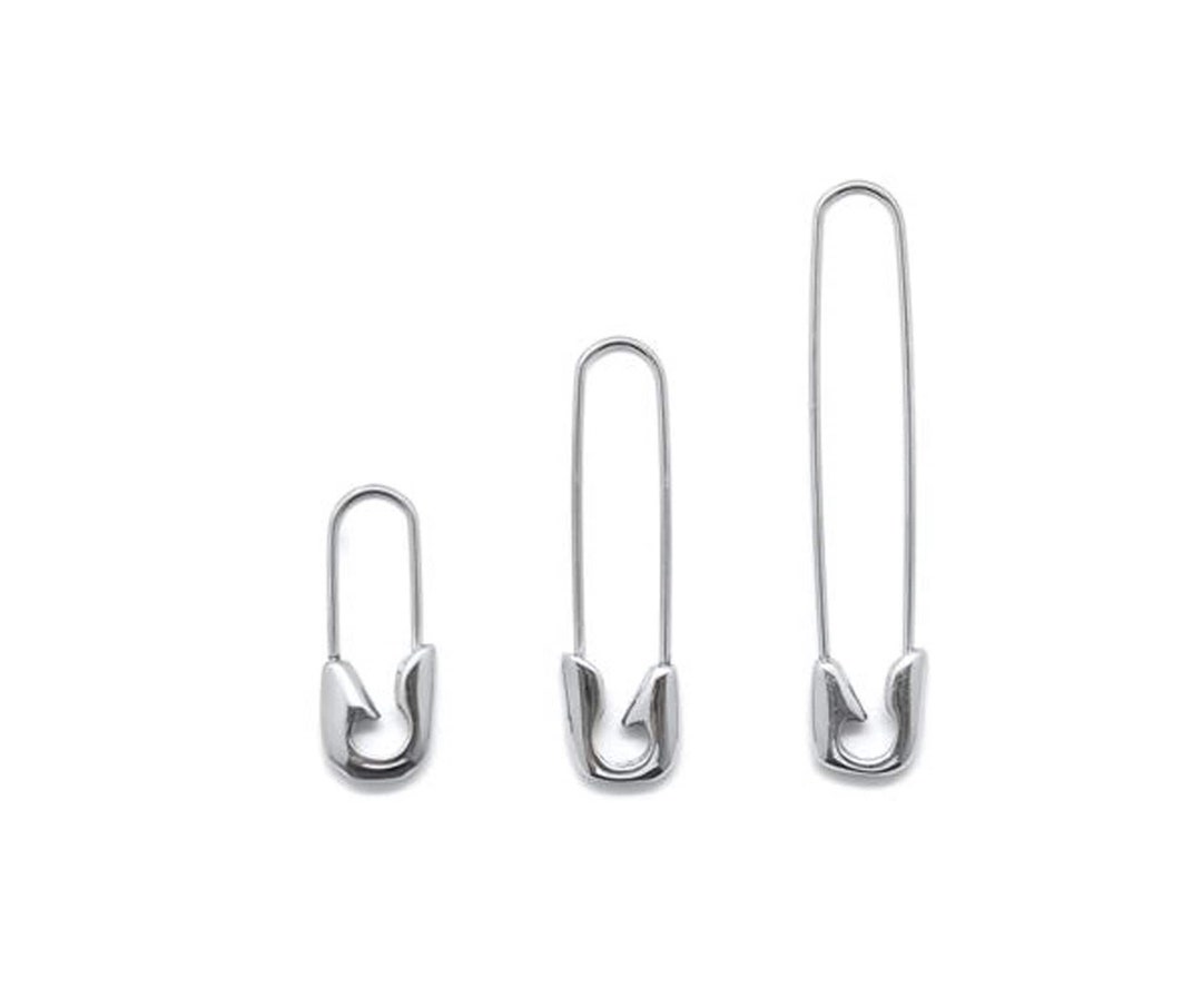 Single Safety Pin Earring Surgical Steel Basic Safety Pin Earring