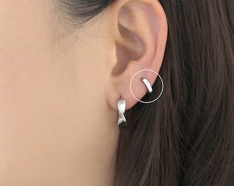 Tiny huggie hoop earrings, small hoop earrings, tiny cartilage earrings, minimalist earrings, helix earrings, hoop earrings, silver earrings