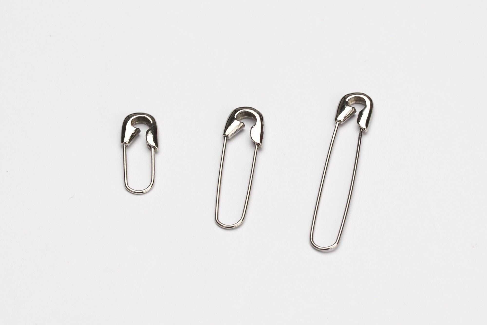 Safety pin earringsurgical steel basic safety pin earring Etsy