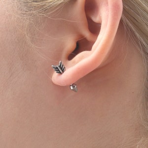 16g arrow piercing cartilage earring helix tragus jewelry arrow earring for men women hypoallergenic arrow jewerly  1 pieces