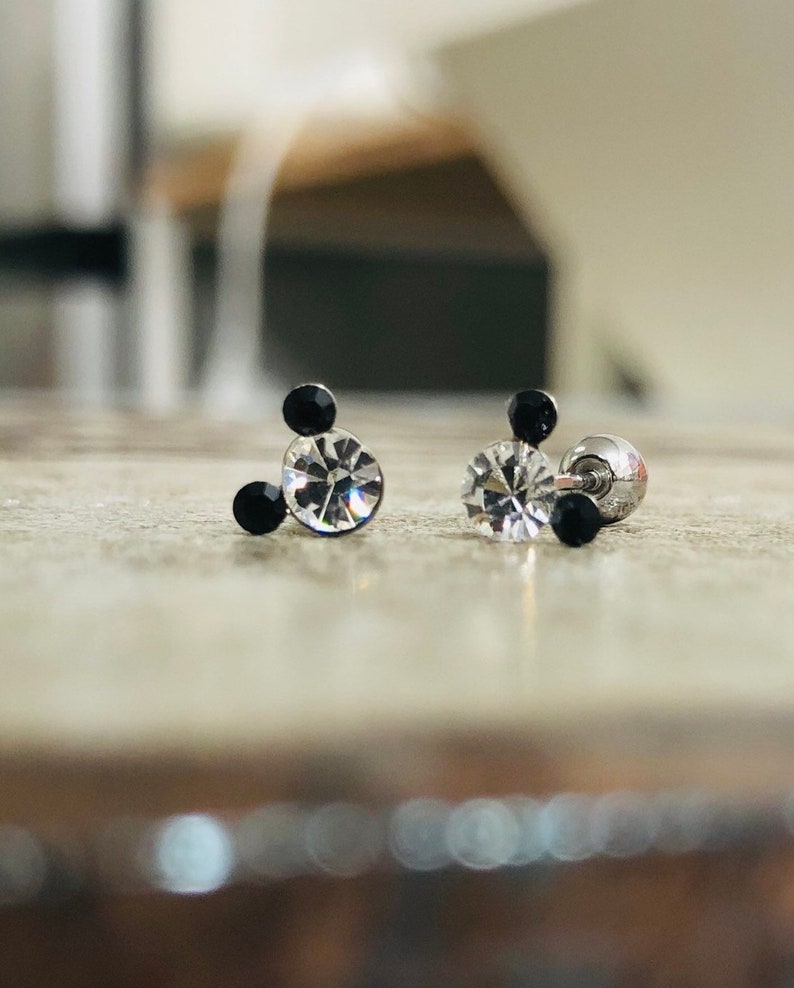 Mickey mouse screw back earrings Clearance
