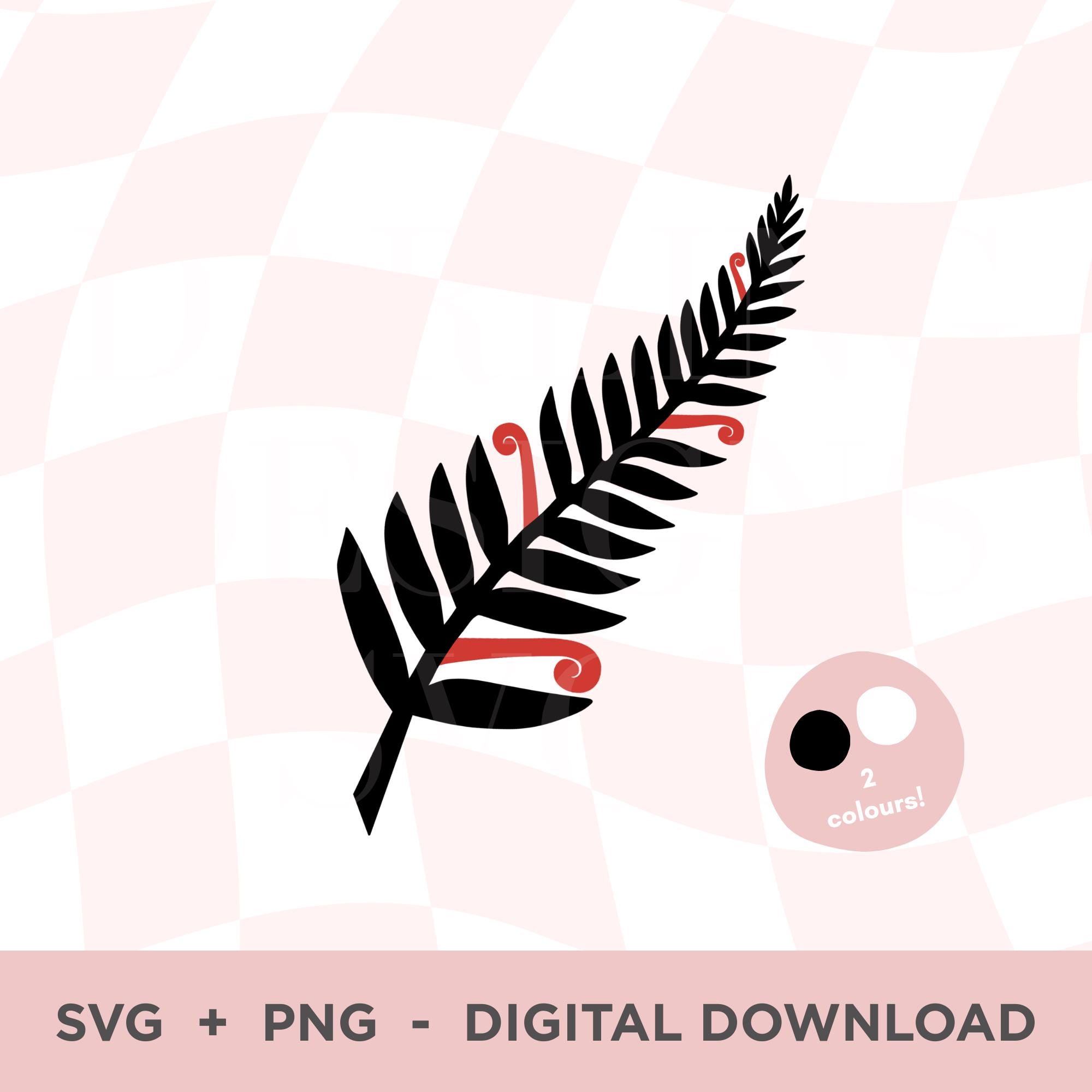 Koru R Lettering NZ Silver Fern With Koru Pattern SVG, New Zealand Kiwiana PNG, Fern ...