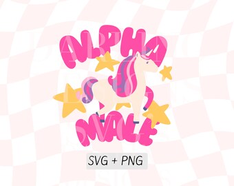 Ironic Alpha Male Unicorn Shirt SVG, Unicorn Rainbow and Stars PNG, Funny Unisex Tee, Colourful Rainbow Tee, Retro Vintage, Pastel Unicorn