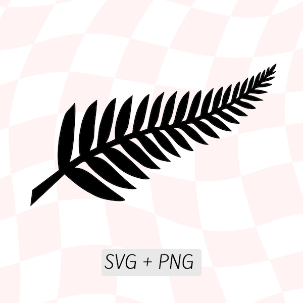 NZ Silver Fern SVG, New Zealand Kiwiana, Nz Icons PNG, Fern Clipart, Nz Plants Silhouette Cricut, Black Fern, Nz Sport Team, All Black Cut