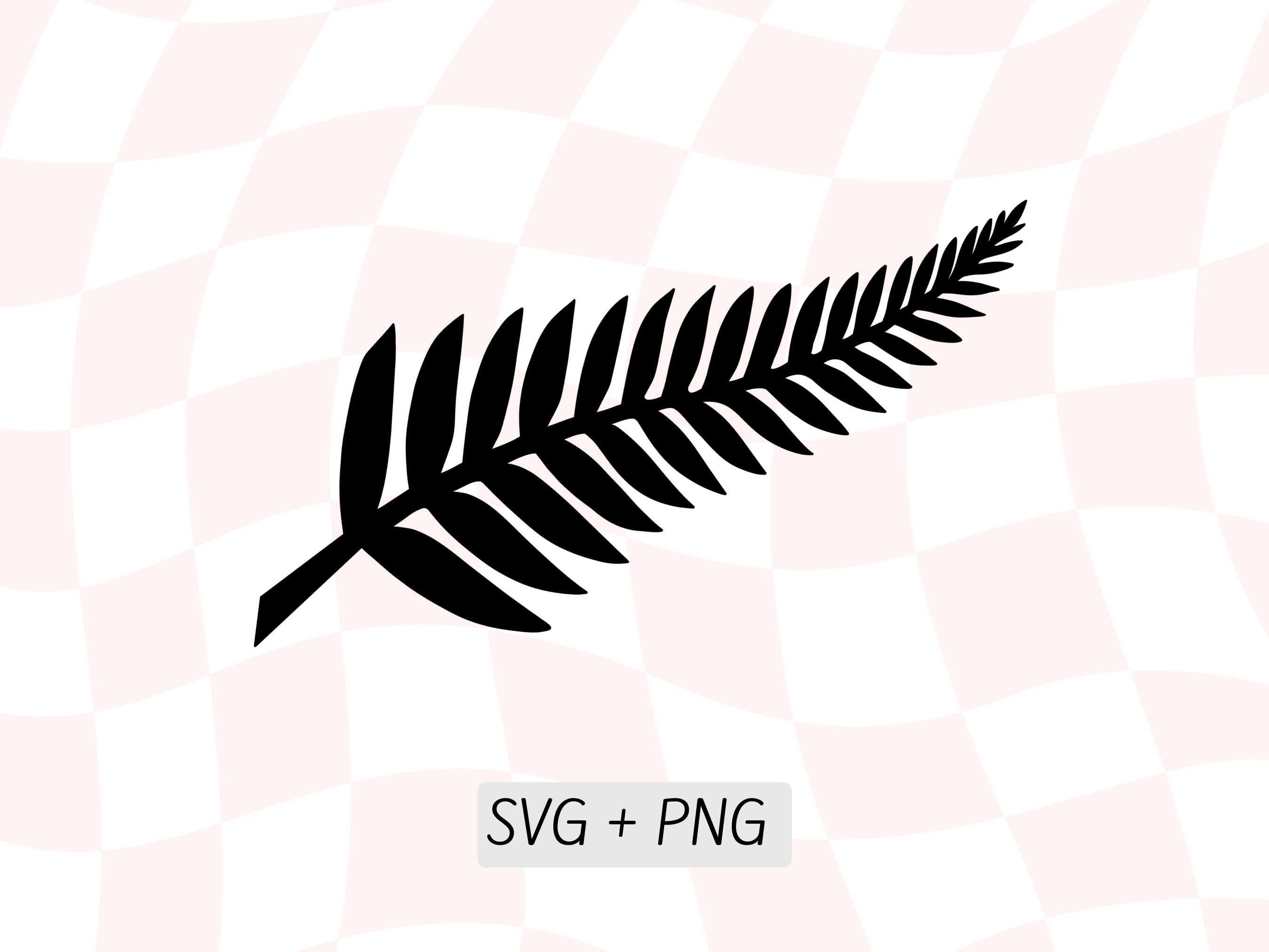 NZ Silver Fern SVG, New Zealand Kiwiana, Nz Icons PNG, Fern Clipart, Nz