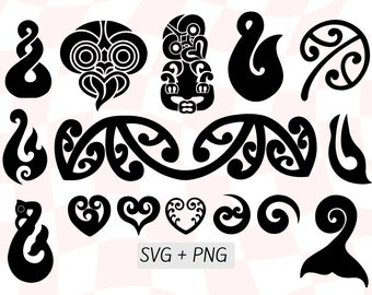 Māori Svg Bundle, Pounamu Designs, Koru Svg File, Māori Art, Png Download, Kiwiana, New Zealand Clipart, Nz Māori Symbol, Kiwi Vector, Tiki