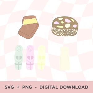 Pacote de SVGs de doces da Nova Zelândia, Comida típica da Nova Zelândia (Kiwiana), Ícones PNG da Nova Zelândia, Clipart de kiwi da Nova Zelândia, Cricut, Clipart SVG da Nova Zelândia, Doces de kiwi, Arte para impressão da Nova Zelândia