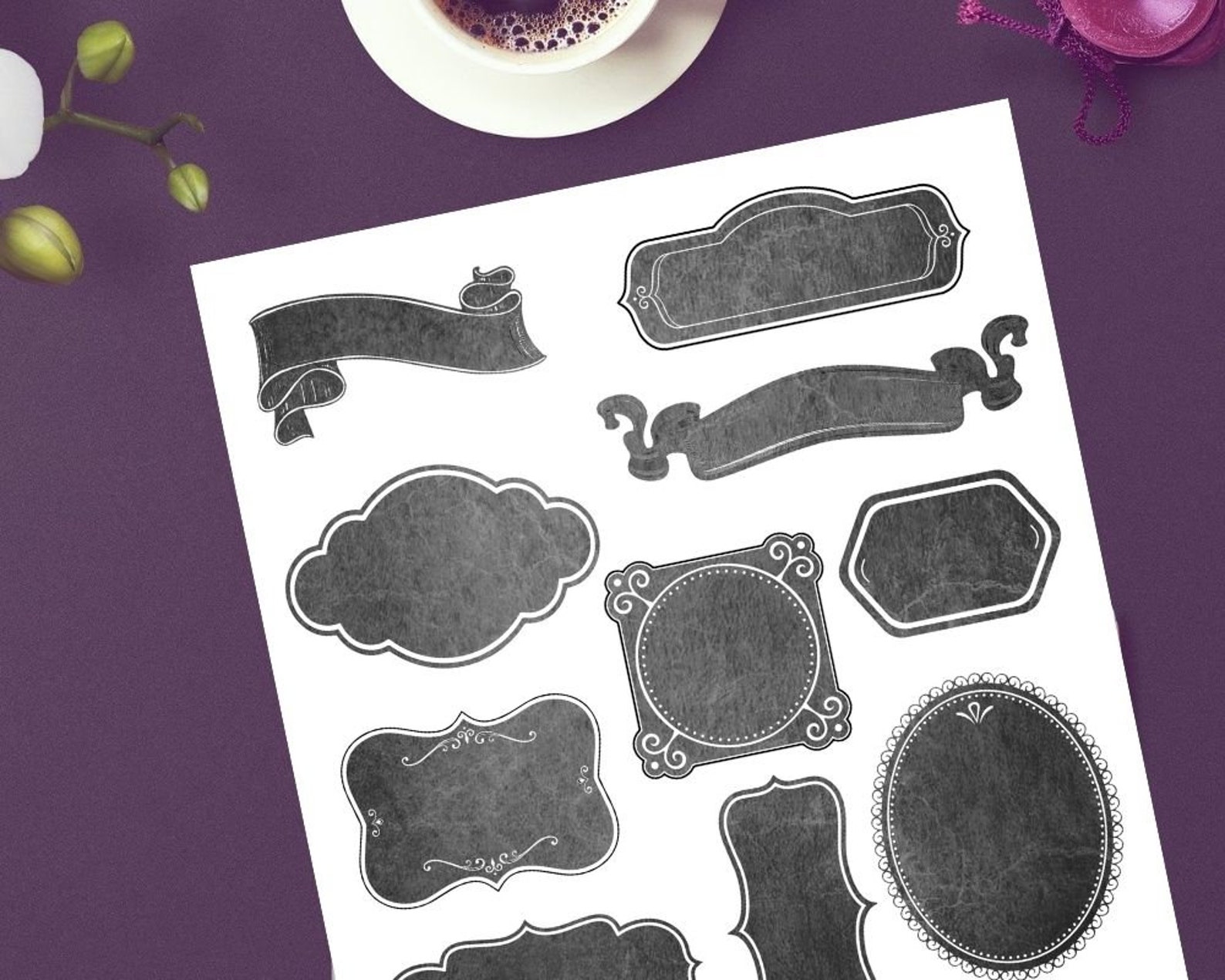 Spell Book Label Set of 6 Printable Labels Sticker Sheets for Book of Shadows | Bos ...