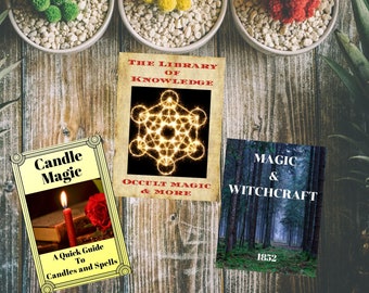 Collection of 3 Witchcraft Books - Digital Ebooks - PDF - Magic & Witchcraft (1852) - Magick | Occult | Candle Spells | Library of Knowledge